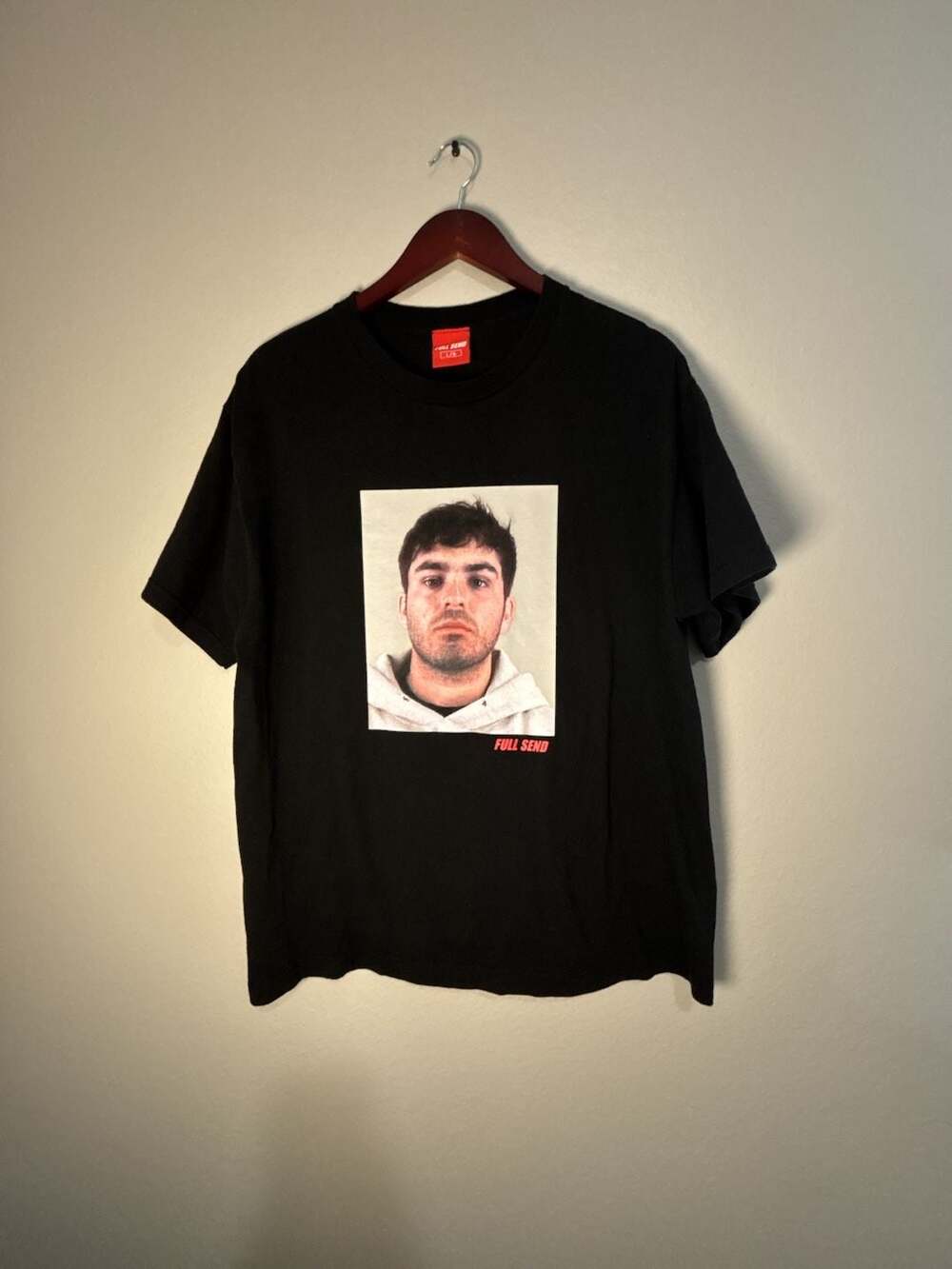 Full Send Mugshot Graphic T-Shirt Size Large